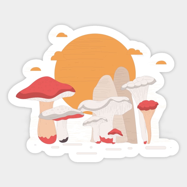 Mushroom Medley Sticker by EdStark